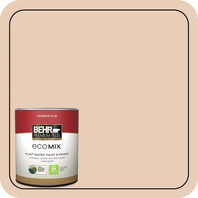 1 Qt. #PPU3-06 Venetian Mask Flat Ecomix Plant-Based Interior Paint & Primer