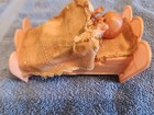Vtg 1950/60s BABY IN BED Potty Time Toy Plastic Made in Italy Pink. Works — photo 5
