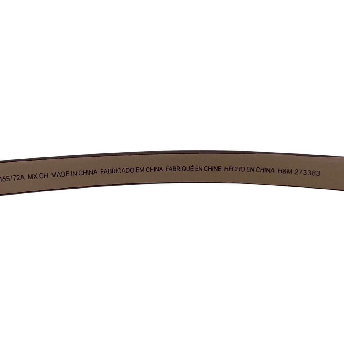 サイズ確認 H&M Skinny Brown Faux Leather Belt Gold Buckle H&M Size Small NWOT