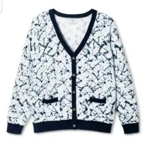 1X Shibori Print Cardigan Sweater | eBay