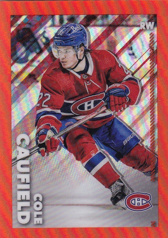 2022-23 Topps Chrome NHL Orange Sticker #261 Cole Caufield - Montreal /25 MADE