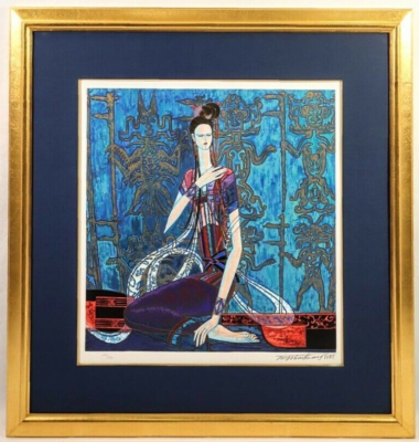 アート・デザイン・音楽 The Art of TING SHAO KUANG Ting Shao Kuang Original Silkscreen Serigraph Signed Framed COA