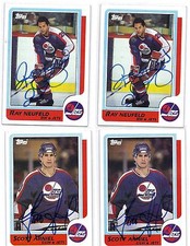 1986 Topps #194 Scott Arniel Winnipeg Jets Autographed Signed Hockey Card