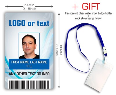 CUSTOM MADE PVC PLASTIC CARD MEMBERSHIP MITARBEITER ID BADGE PERSONALISIERTE KARTE