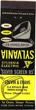Colvin & Evans, Green Ridge, Pennsylvania Sylvania Vintage Matchbook Cover