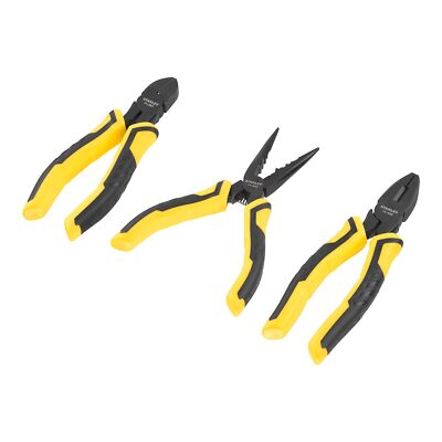 Stanley Control-Grip Zangenset 3-teilig Kombizange Seitenschneider Spitzzange