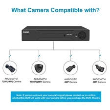 8 Channel H.265 5MP DVR 5IN1 Video Recorder for Home Security Camera System