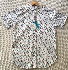 Robert Graham Short Sleeve Shirt NWT Fun, Festive Pattern "Tailored Fit"