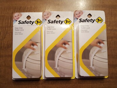 3-New Safety First Easy Grip Toilet Lock One Hand Quick Release