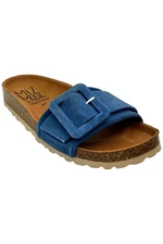 Miz Mooz Leather Buckled Slide Sandals Reiko Ocean