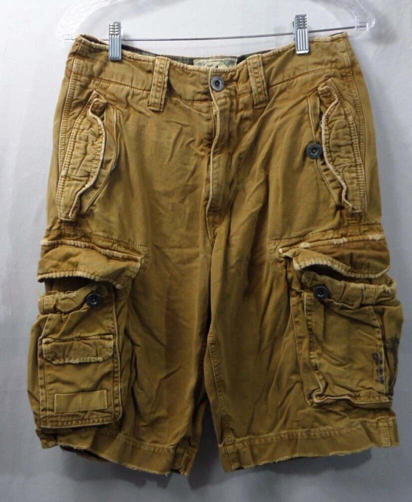 American Eagle Cargo Shorts Mens 28- Camel Brown