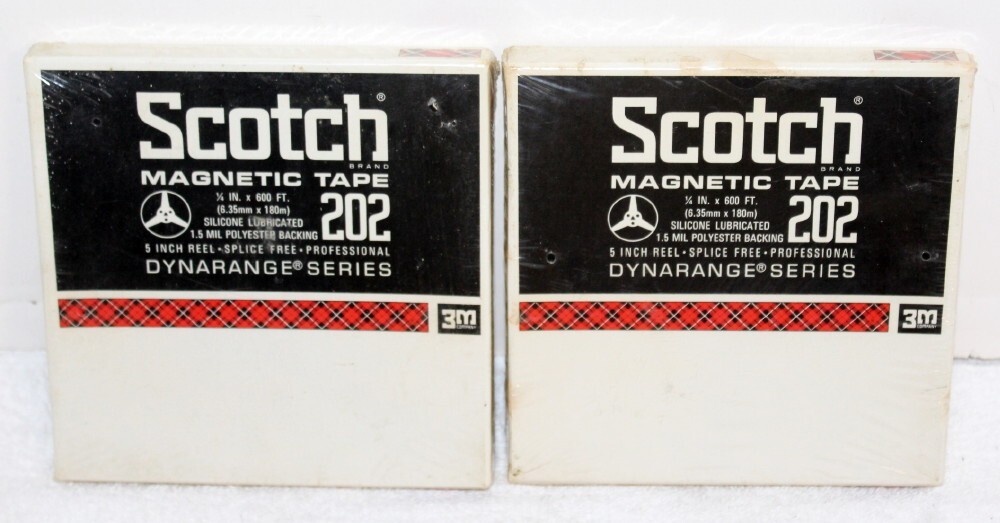 2- Vintage Scotch 202 Magnetic 5" x 1/4" 600' Reel to Reel Tapes ~ NIB ...