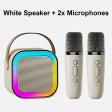 Wireless Karaoke Speaker with 2 Microphones  RGB  Long Endurance  Portable