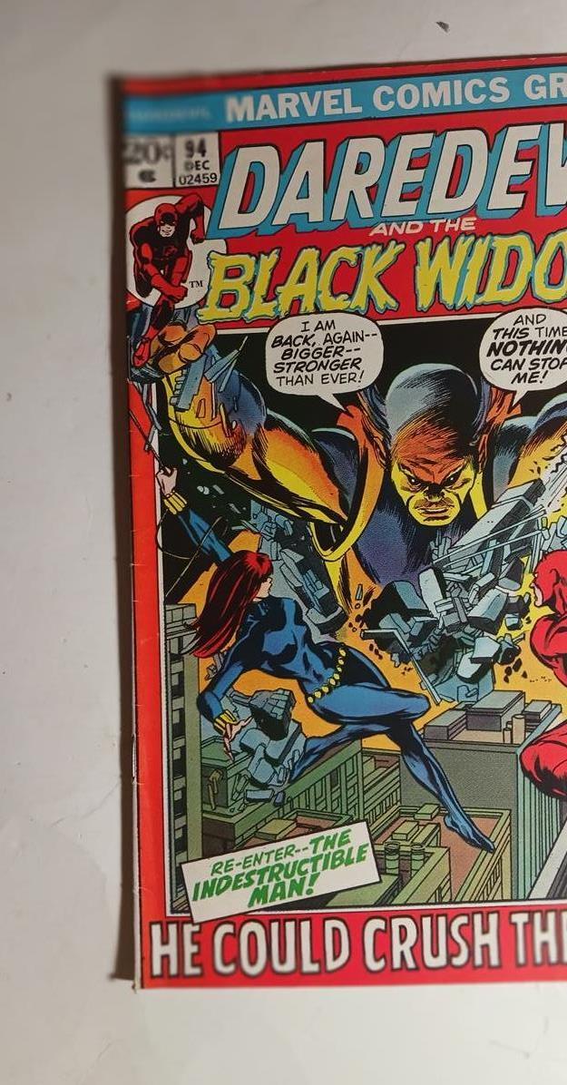 DAREDEVIL #94 DEC 1972 MARVEL COMICS BLACK WIDOW INDESTRUCTIBLE