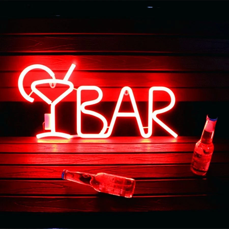 LED Neon Letter Night Light Plastic Remote Control Aesthetic Room Decor 5V 15W