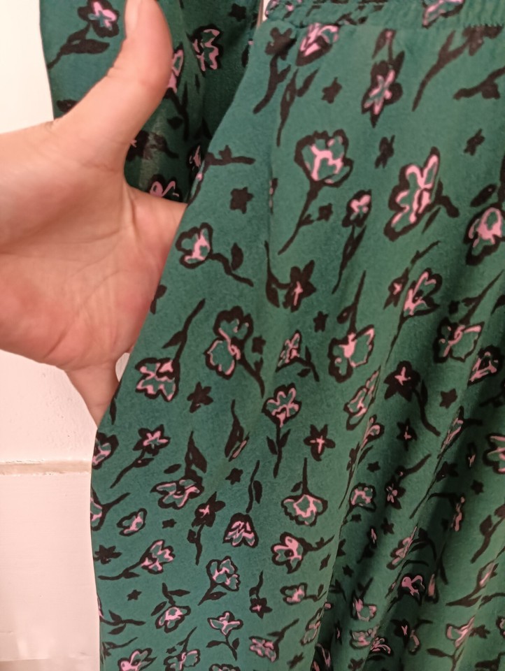 Womens Hush Floral Long Sleeve Dress Green Size UK 10 eBay