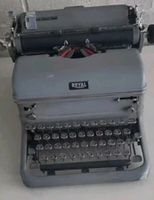Vintage Royal Typewriter KMG Grey Magic Margin 1950s
