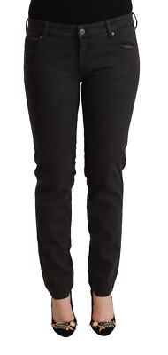 ERMANNO SCERVINO Jeans Baumwolle schwarz niedrige Taille Skinny Denim Hose Gr...