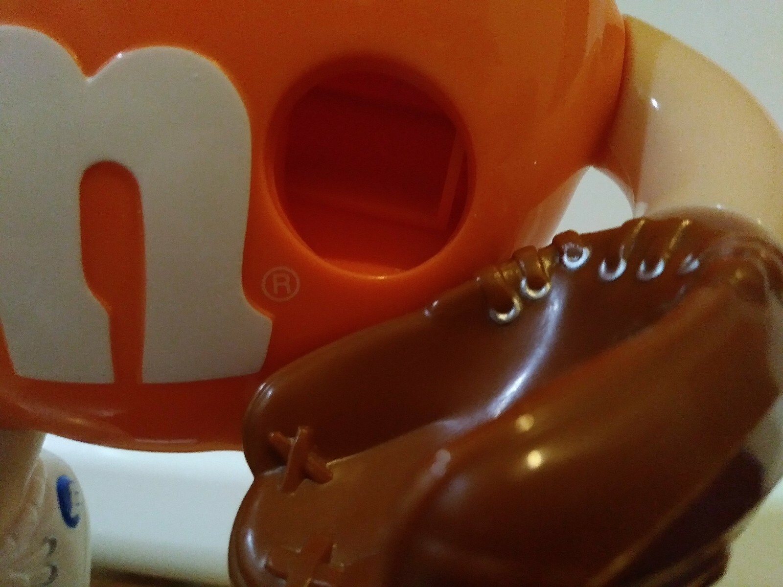 ORANGE M&M BASEBALL PLAYER CANDY DISPENSER eBay