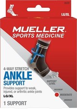 SM Mueller 4-way Stretch Ankle Black Large/X-large 3 Pack 