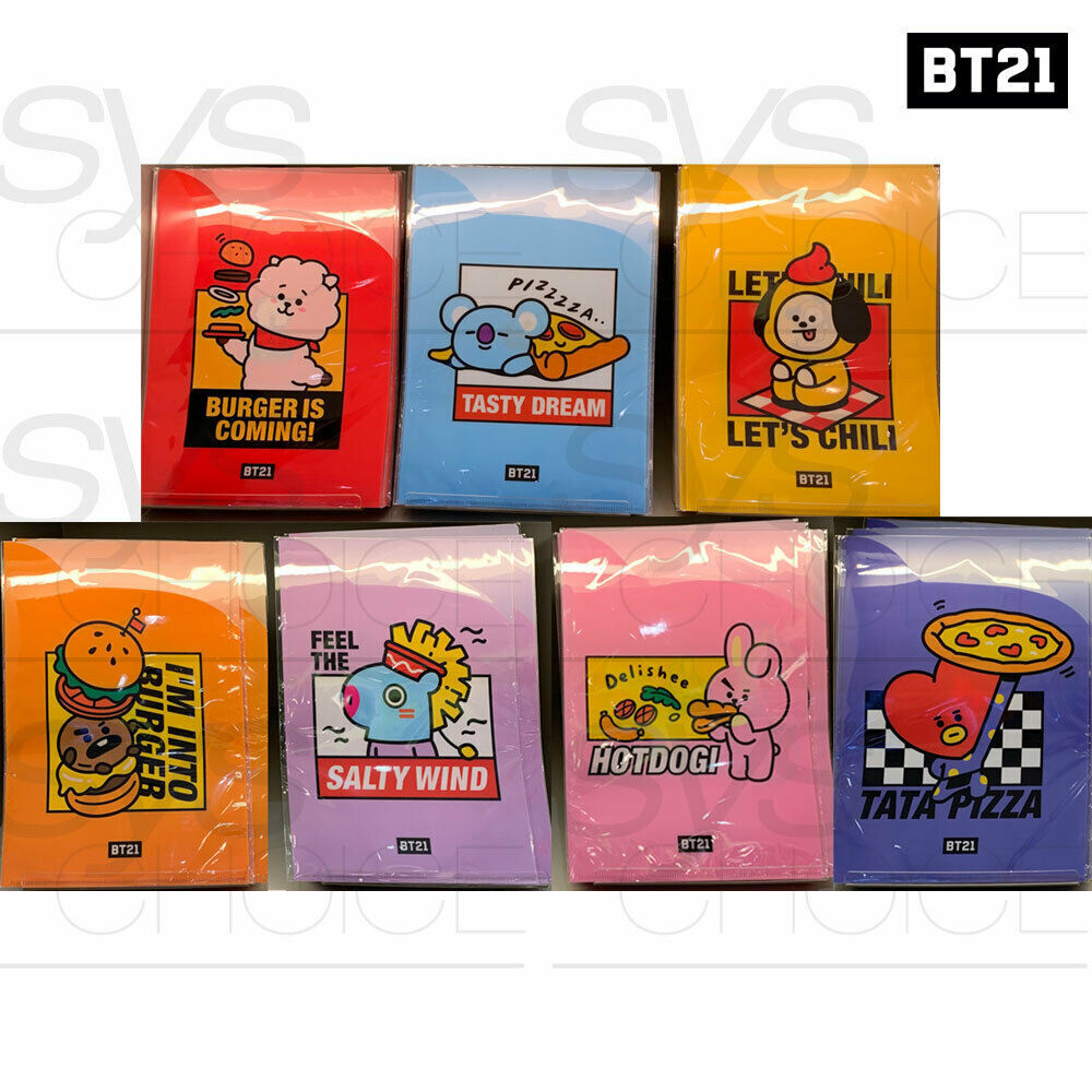 BTS BT21 Official Authentic Goods 2Pocket PP File Folder 7SET BITE