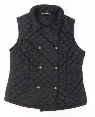 Red Herring Damen schwarze Steppweste Größe 16