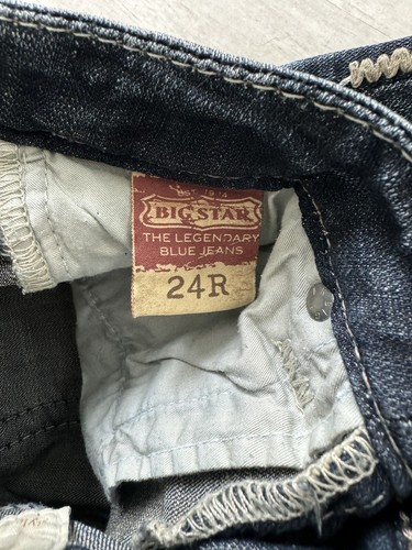 Big Star Sweet Girls Straight Leg Jeans Bling Distressed EEUC!! 24R - Picture 3 of 12