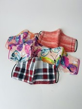 Lot of 5 Face Cover Mask for 3-6yo Girls Kids 3 Colors W/ 100 Cotton w/ Pocket