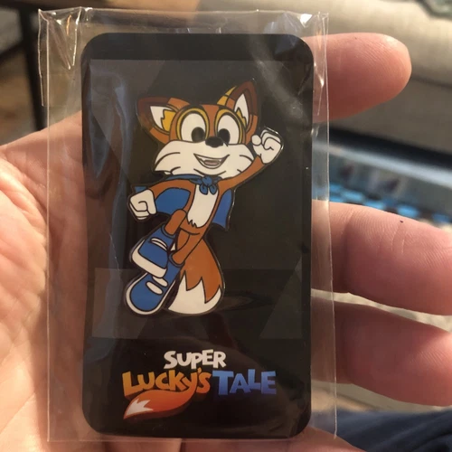 3X Super Lucky's Tale Enamel Pin Promo Item. XBOX Pins