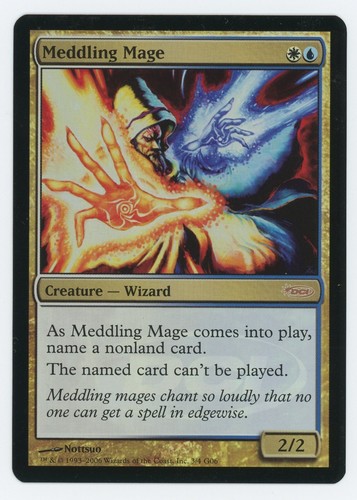 1x Meddling Mage - Foil DCI Judge Promo - MTG Magic the Gathering - NM - Afbeelding 1 van 2