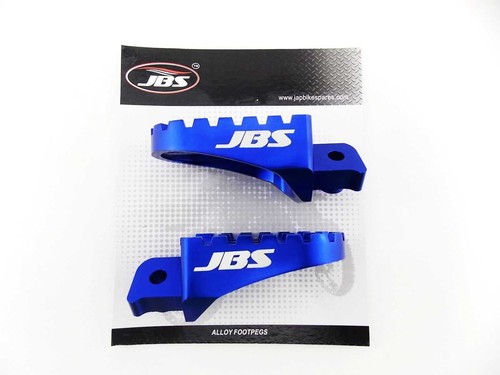 YAMAHA TTR50 96-10 JBS BLUE CNC BILLET ALLOY FOOT PEG SET PAIR FOOTPEGS REST - Picture 2 of 6