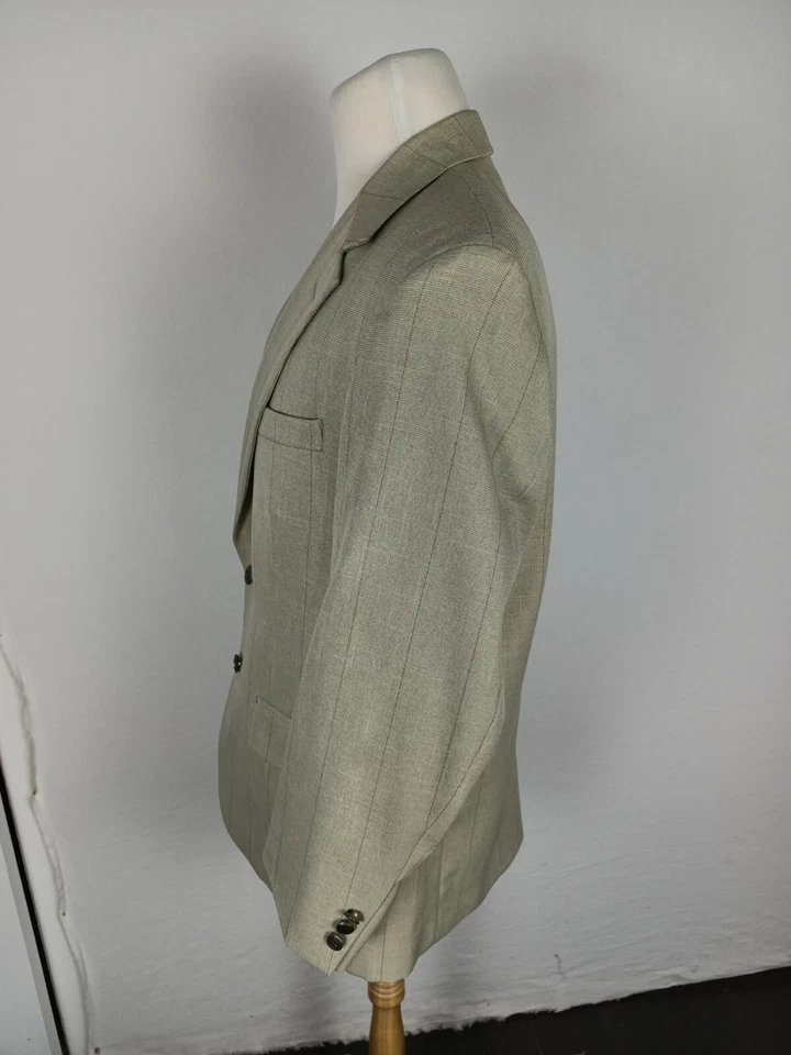 Haband Executive мужской размер 40с Biege заколка полоски 100% поли спортивное пальто B41 - Изображение 4 из 4