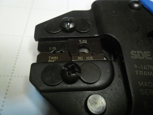 TE 9-1478240-0 With Die 91909-1 Prem SDE DIE, BNC COAXICON (Excellent Condition) - Picture 4 of 13