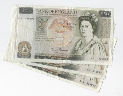 Somerset Christopher Wren Fifty Pound £50 Banknote A-- (1981) In ...