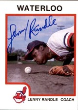 Lenny Randle 1987 Waterloo Indians ProCards Autographed Signed Baseball Card