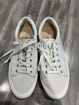 CLARKS ROXBY LACE UP CASUAL Leather FLAT SUMMER TRAINERS SHOES White 8M