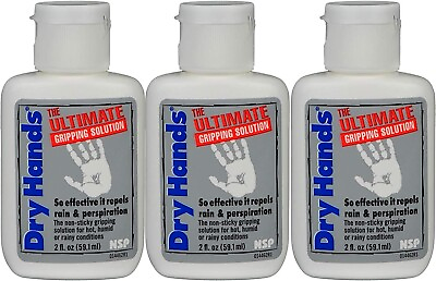 #ad DRY HANDS 2 oz 3 pack Sport Grip Liquid Powder for Pole Dance Golf Tennis $32.49