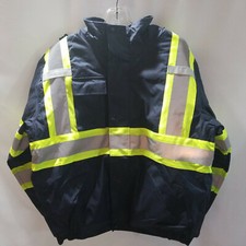 Hi-Vis Reflective Bomber Jacket Insulated Safety Road Work Fleece liner