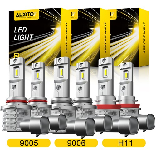 AUXITO H11 9006 9005 H4 9003 LED Headlight Fog Bulb High Low Beam 6500K H - Picture 23 of 41