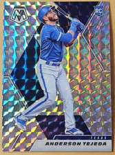 2021 Panini Mosaic Anderson Tejada RC #209 Silver Mosaic Prizm Rangers Rookie