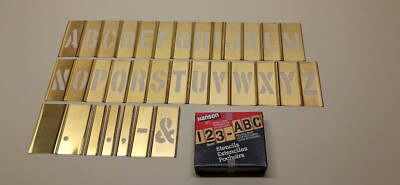 CH Hanson 10031 2'' Brass 33 Piece Single Letter Set