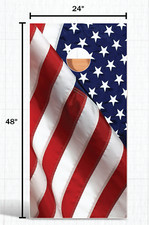 American Flag Cornhole Board Wrap Decal Sticker LAMINATED