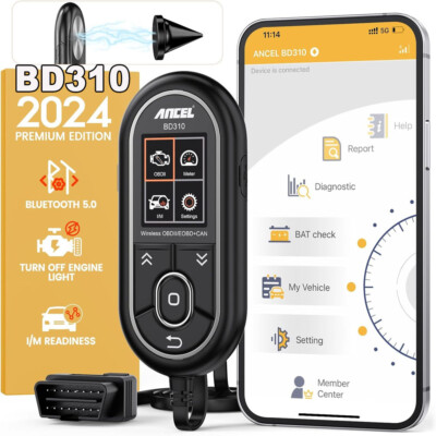 ANCEL BD310 2-in-1 Auto OBD2 Scanner Bluetooth Diagnosegerät für Android DE