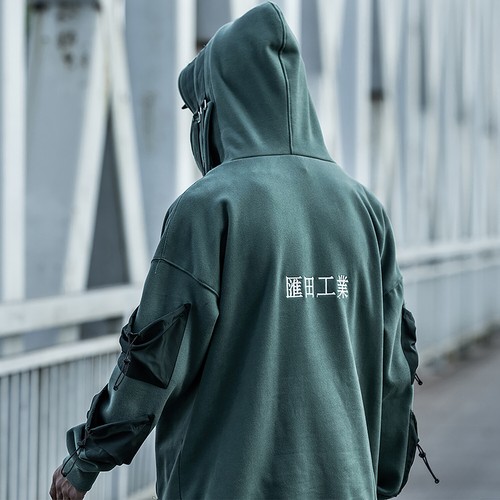 Niepce Cyberpunk Techwear Sudadera con Capucha Hombres Ropa de Calle Japonesa Ropa - Imagen 3 de 17