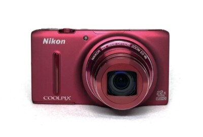 Nikon CoolPix S9500 Red 22x Zoom Digital Camera , used