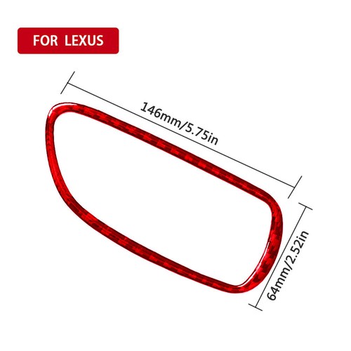 Red Carbon Fiber Interior Door Handle Cover For Lexus IS250 IS300 IS350