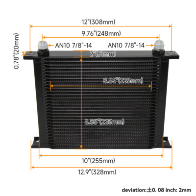 10 Row AN10 Engine Transmission 248mm Aluminum Oil Cooler Blue Universal | Australia