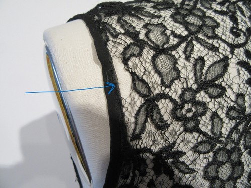 ANTIQUE VINTAGE DRESS 1920S T0 1930S ALL LACE BLACK GOWN DECO SIZE S TO M F8 - Picture 14 of 19