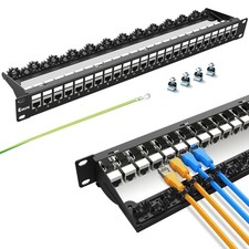 24Port Patch Panel Cat6 Keystone Patch Panel EC Listed RJ45 Patch Panel Netw...