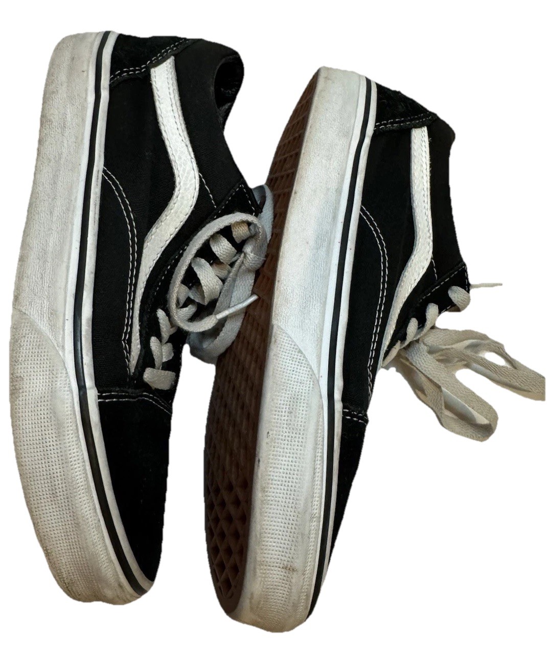 Vans Old Skool Black Suede Canvas Skate Sneakers Size 5 Men 6.5 Women Unisex